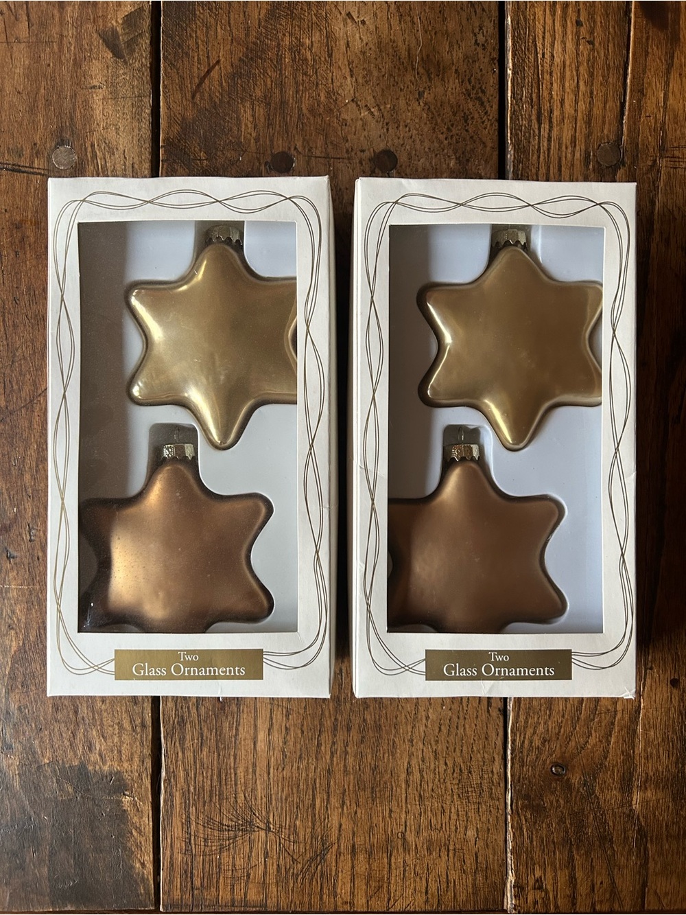 vtg 1996 dayton hudson glass gold star ornaments